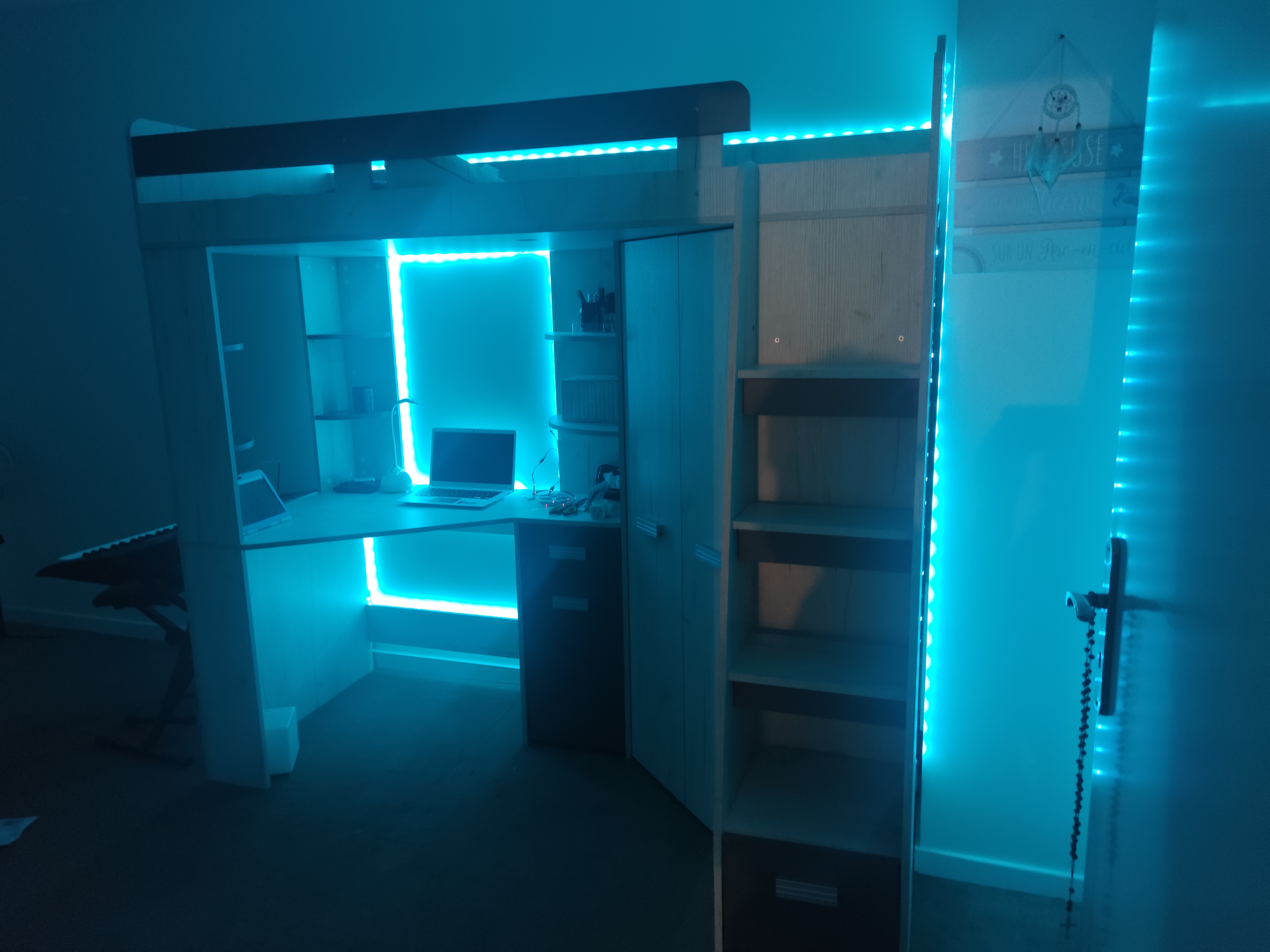 【Furniture】High Sleeper/Bunk Bed - All In 1 Right or Left Hand-side Stairs - Kids/Children Furniture Set