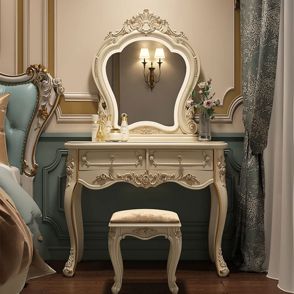 【Furniture】Vanity for Bedroom Dresser Set with Mirror Bedroom Makeup Table Multifunctional Fashion Dresser