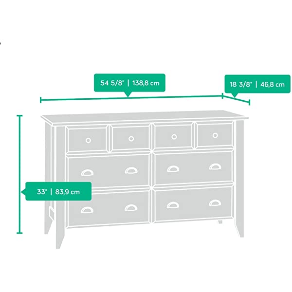 Sauder Shoal Creek Dresser, Oiled Oak finish Oiled Oak Finish Dresser