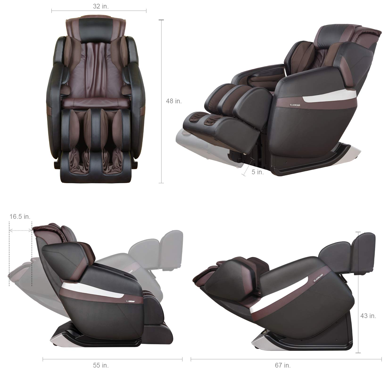 【Furniture】Full Body Zero Gravity Shiatsu Massage Chair with Built-in Heat and Air Massage System