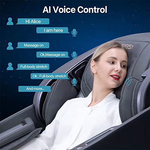 【Furniture】iRest 2023 4D Massage Chair Recliner, Zero Gravity Shiatsu Massager with AI Voice Control