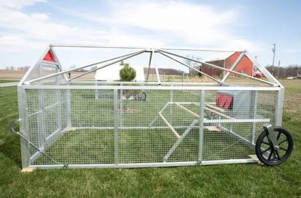 Chicken Coop, 3mx4mLarge Metal Walk-in Poultry Cage Kennel with Waterproof Cover.