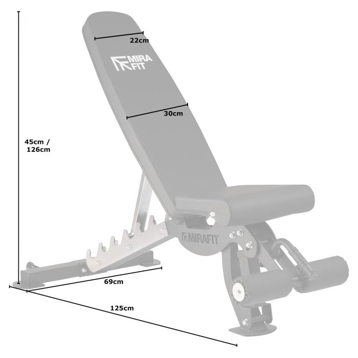 MIRAFIT M350 ADJUSTABLE WEIGHT BENCH